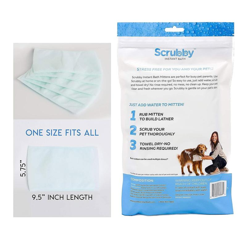 Rinse Free Shampoo Mittens-5 Pack