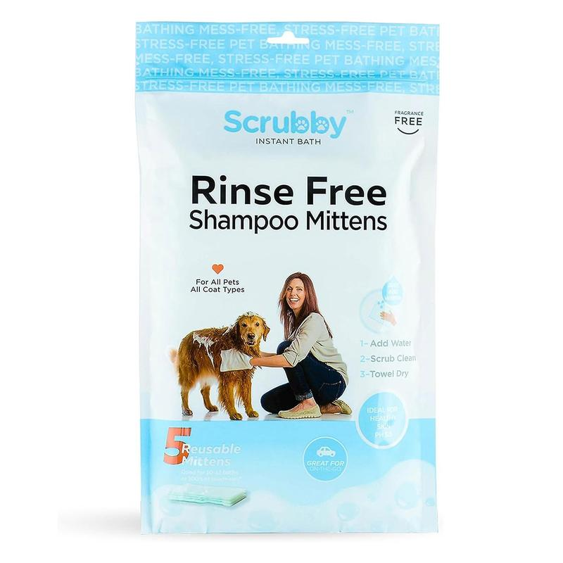 Rinse Free Shampoo Mittens-5 Pack